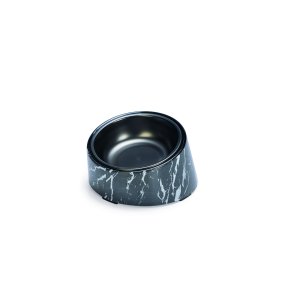 Designed by Lotte Vita Dizajnová miska pre mačky Vzor čierny mramor 160ml