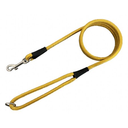 PROFIZOO Vodítko lano Exclusive nerezová karabína (10 mm x 150 cm) žltá