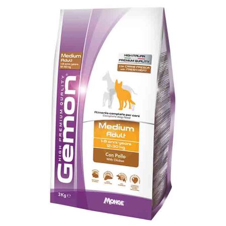 GEMON Dog Medium Adult Kurča s ryžou 25/14 3 kg