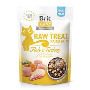 Brit Raw Treat Cat Hair&Skin, Fish& Turkey 40g