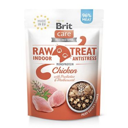 Brit Raw Treat Cat Indoor & Antistress, Chicken 40g