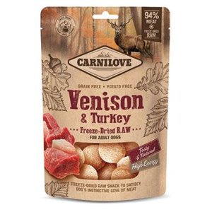 Carnilove Raw Freeze-Dried Snacks Venison & Turkey 60g