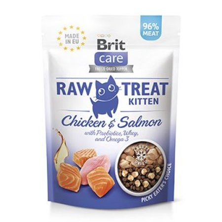 Brit Raw Treat Cat Kitten, Chicken & Salmon 40g
