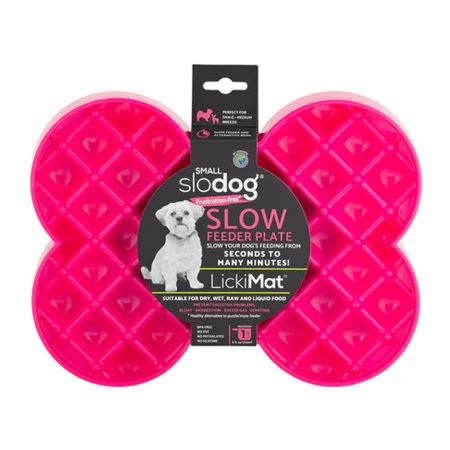 LickiMat SloDog Small lízacia / spomaľovacia miska kosť ružová