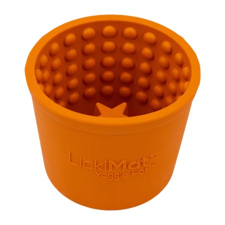 LickiMat Yoggie Pot lízací kelímok oranžový