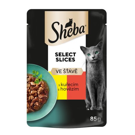 Sheba vrecko s kuracím a hovädzím v šťave 85 g