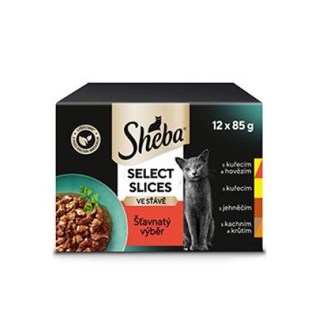 Sheba vrecko Šťavnatý výber v šťave 12 x 85 g