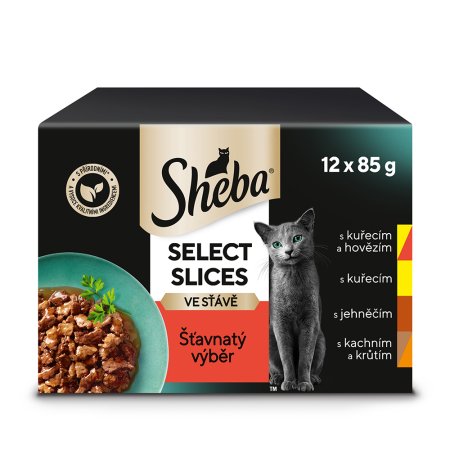 Sheba vrecko Šťavnatý výber v šťave 12 x 85 g