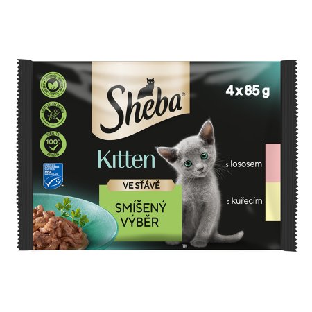 Sheba vrecko Junior Mixovaný výber 4 x 85 g