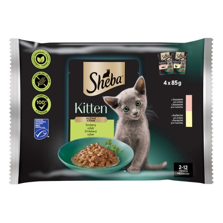 Sheba vrecko Junior Mixovaný výber 4 x 85 g