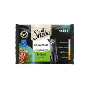 Sheba vrecko Mixovaný výber v želé 4 x 85 g
