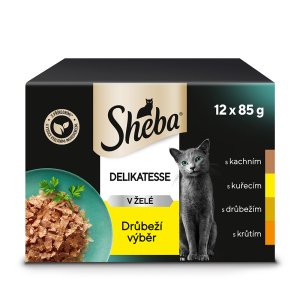Sheba vrecko Hydinový výber v želé 12 x 85 g
