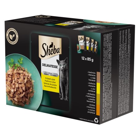 Sheba vrecko Hydinový výber v želé 12 x 85 g