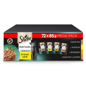 Sheba vrecko Hydinový výber 72 x 85 g