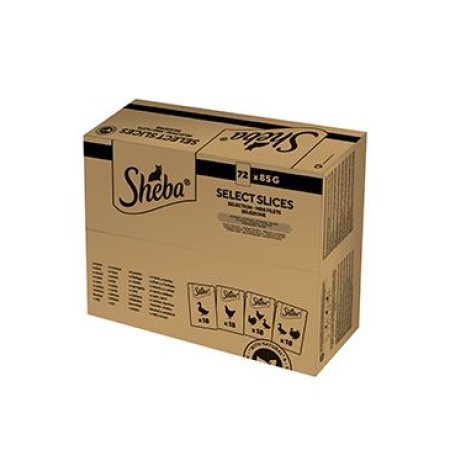 Sheba vrecko Hydinový výber 72 x 85 g