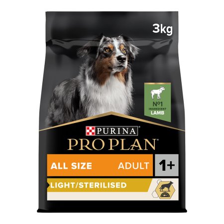 Pro Plan All Size Adult Light Sterilised jahňacie 3 kg