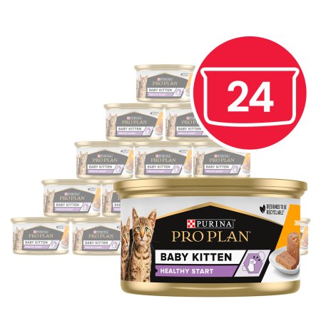 Pro Plan Baby Kitten Healthy Štart kura v paštéte 24 × 85 g