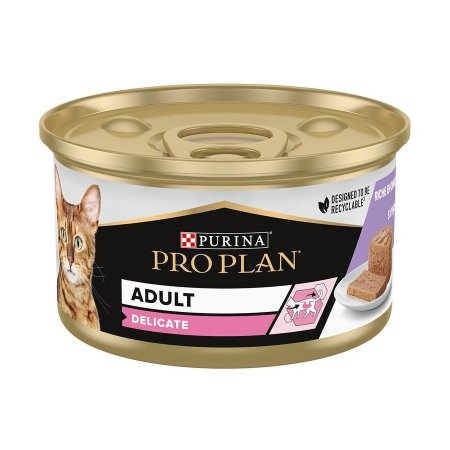 Pro Plan Cat Delicate morka kúsky v paštéte 24 × 85 g
