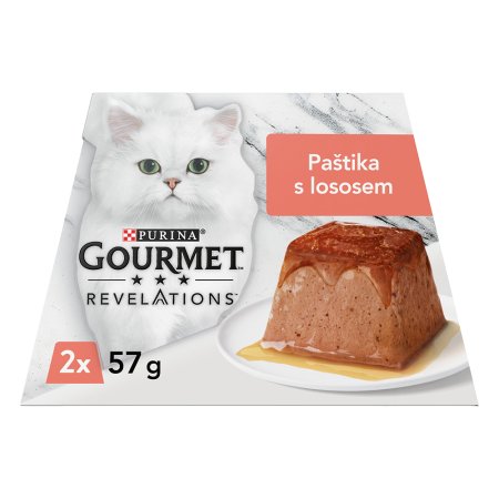 Gourmet Revelations jemná paštéta s lososom a omáčkou 2 x 57 g