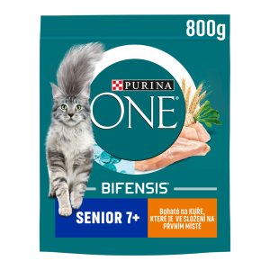 Purina One Bifensis Senior 7+ s kuraťom a celozrnnými obilninami 800 g