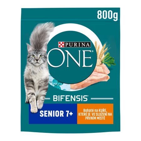 Purina One Bifensis Senior 7+ s kuraťom a celozrnnými obilninami 800 g