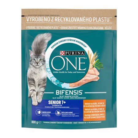 Purina One Bifensis Senior 7+ s kuraťom a celozrnnými obilninami 800 g