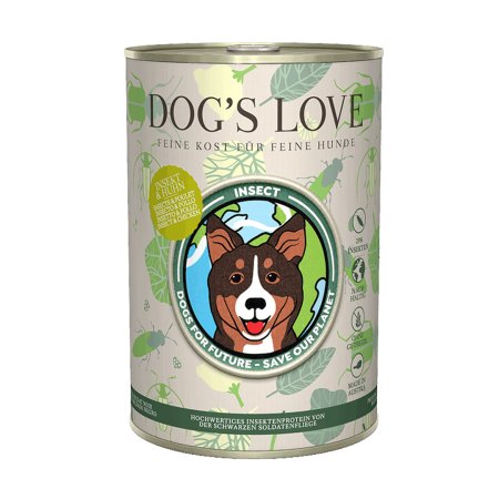 Dog's Love konzerva Insect Hmyz a kurá 400g DMT 07/24