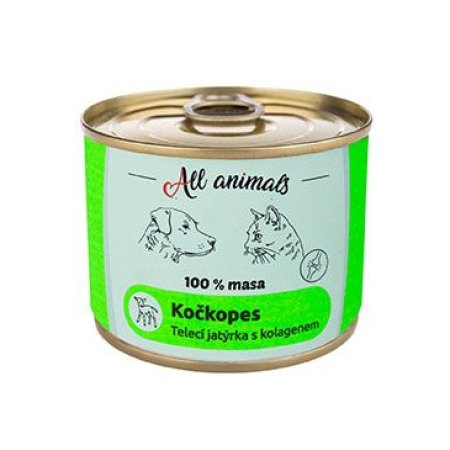 All Animals kočkopes Teľacia jatýrka s kolagénom 200g