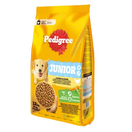 Pedigree granule M/L Junior hydinová so zeleninou 12 kg