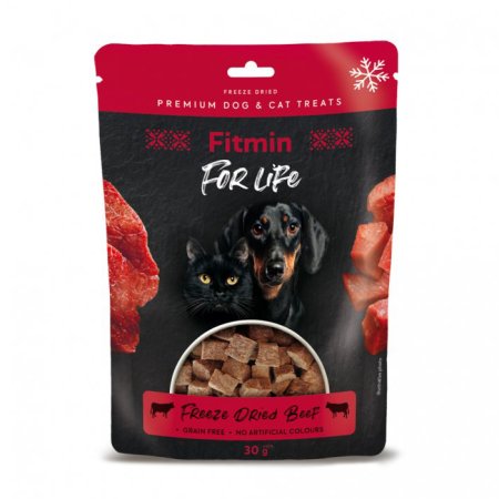 Fitmin dog For Life & cat freeze dried beef 10x30 g