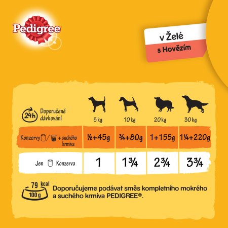 PEDIGREE konzerva s hovädzím v želé 1,2 kg