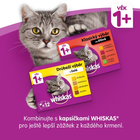 WHISKAS granule s hovädzím 1,4 kg