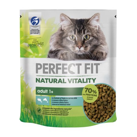 PERFECT FIT granule pre mačky Vital & Nature Adult s lososom 650 g