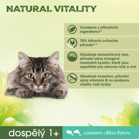 PERFECT FIT granule pre mačky Vital & Nature Adult s lososom 650 g