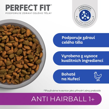 PERFECT FIT granule pre mačky Anti-hairball s kuracím 1,4 kg