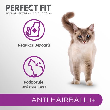 PERFECT FIT granule pre mačky Anti-hairball s kuracím 1,4 kg