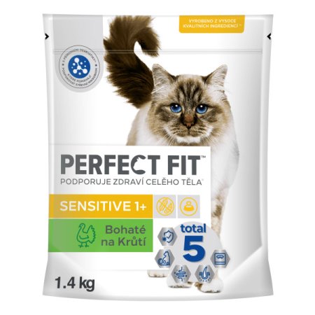 PERFECT FIT granule pre mačky Sensitive s morčacím 1,4 kg