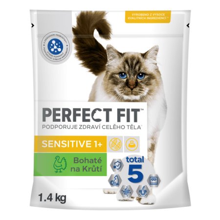 PERFECT FIT granule pre mačky Sensitive s morčacím mäsom 1,4 kg