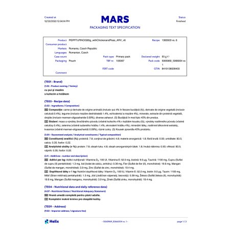 PERFECT FIT vrecko Indoor kura s hráškom 85 g