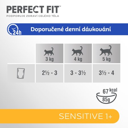 PERFECT FIT vrecko Sensitive kura a losos 4 x 85 g