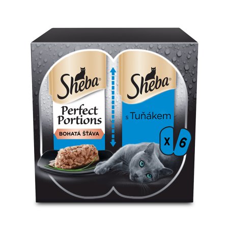 SHEBA Perfect portions s tuniakom 3 x 75 g