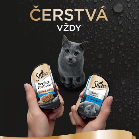 SHEBA Perfect portions s tuniakom 3 x 75 g