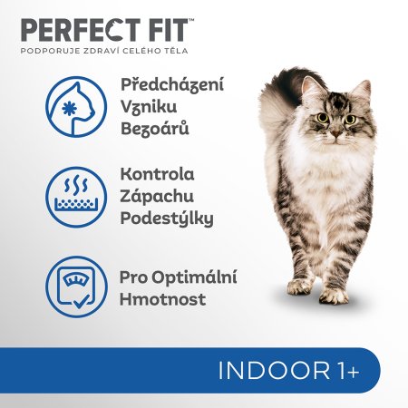 PERFECT FIT granule pre mačky Indoor s kuracím mäsom 750 g