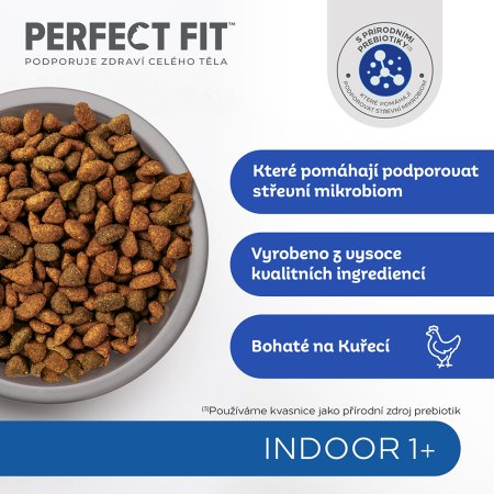 PERFECT FIT granule pre mačky Indoor s kuracím mäsom 750 g