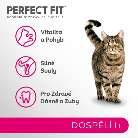 PERFECT FIT granule pre mačky Adult s lososom 750 g