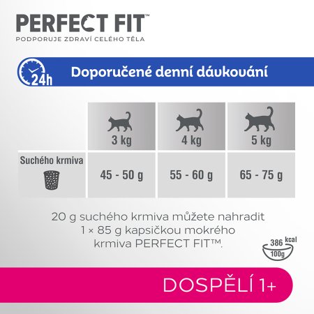PERFECT FIT granule pre mačky Adult s lososom 750 g
