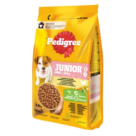 Pedigree granule Mini Junior hydinová so zeleninou 1,4 kg