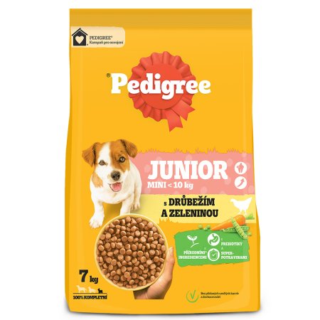 Pedigree granule Mini Junior hydinová so zeleninou 7 kg