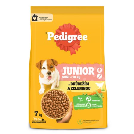 Pedigree granule Mini Junior hydinová so zeleninou 7 kg