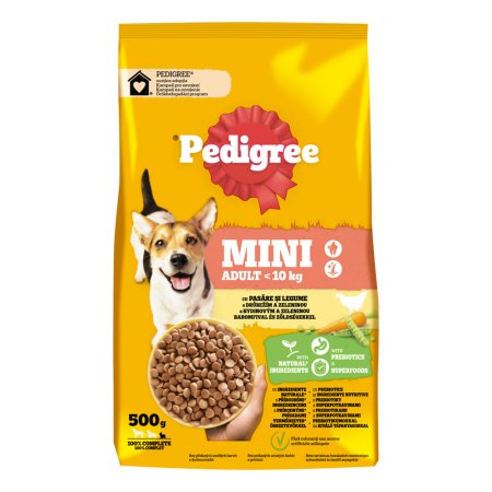 Pedigree granule Mini Adult hydinové so zeleninou 500 g
